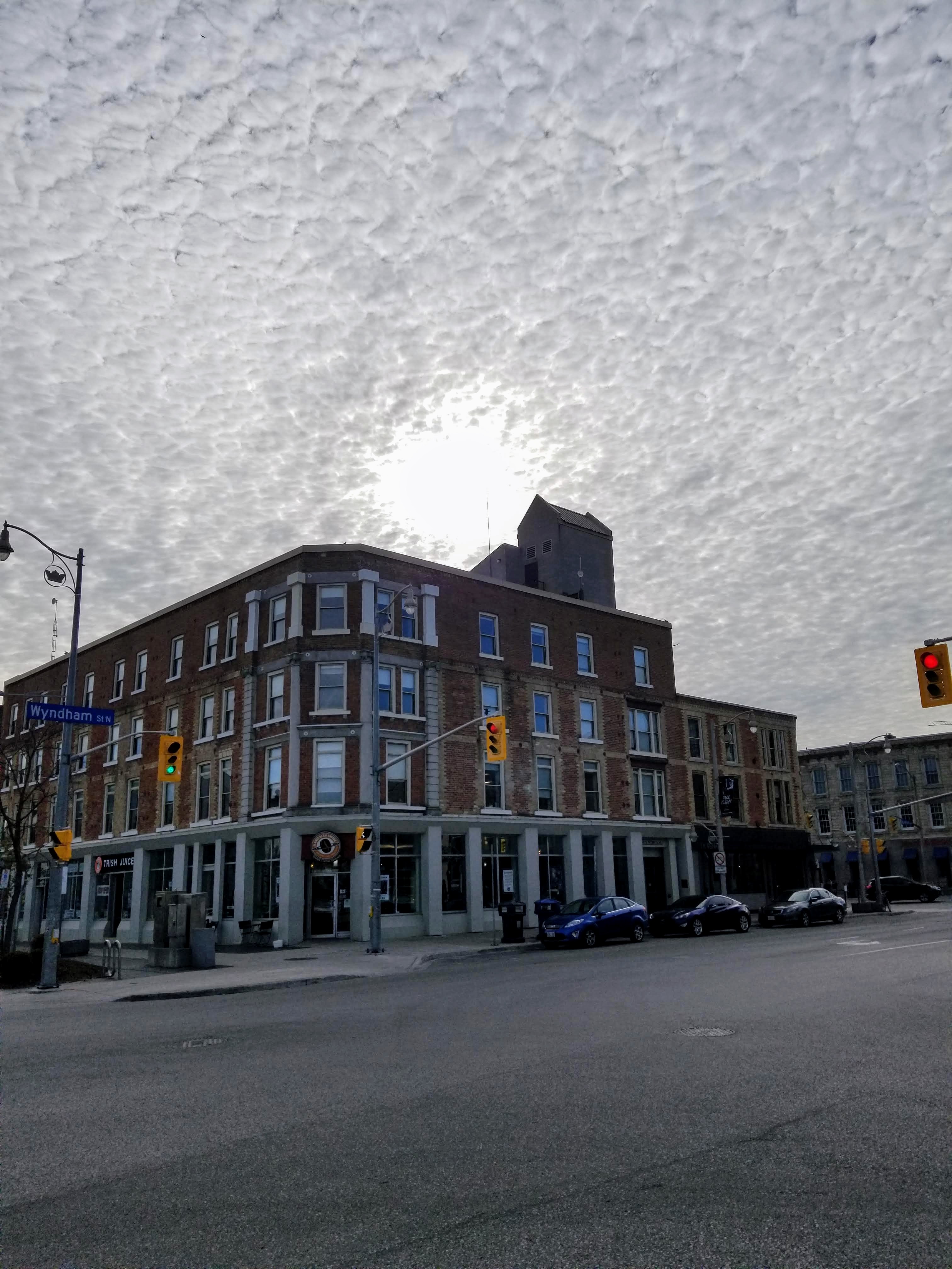 Clouds in downtown Guelph